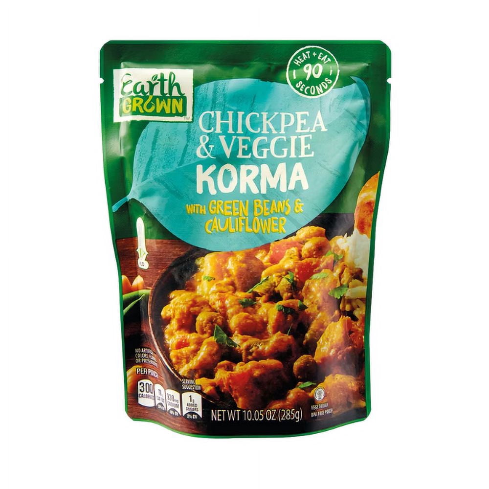 Earth Grown Chickpea and Korma, 10.5 oz,2-Pack