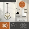 thumbnail image 4 of Anson 1L Integrated LED Geometric Matte Black and Gold Contemporary Pendant Light, 4 of 11