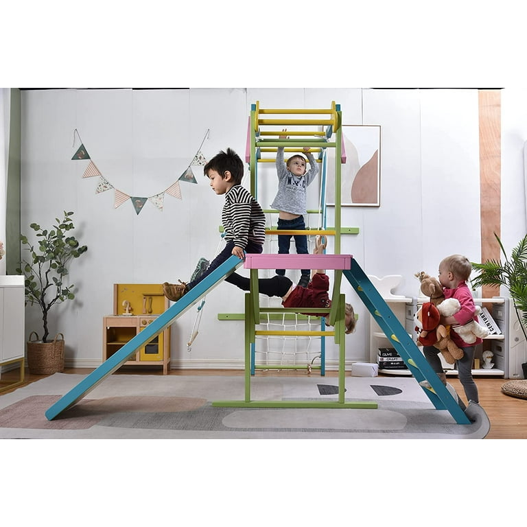 Jungle Gym Wooden Indoor Play Structure Avenlur Colorful Large