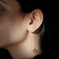 thumbnail image 4 of Rosec Jewels Certified Diamond Long Chain Dangle Earrings, Star Earrings (HI-SI Grade), 14K Yellow Gold, 4 of 9
