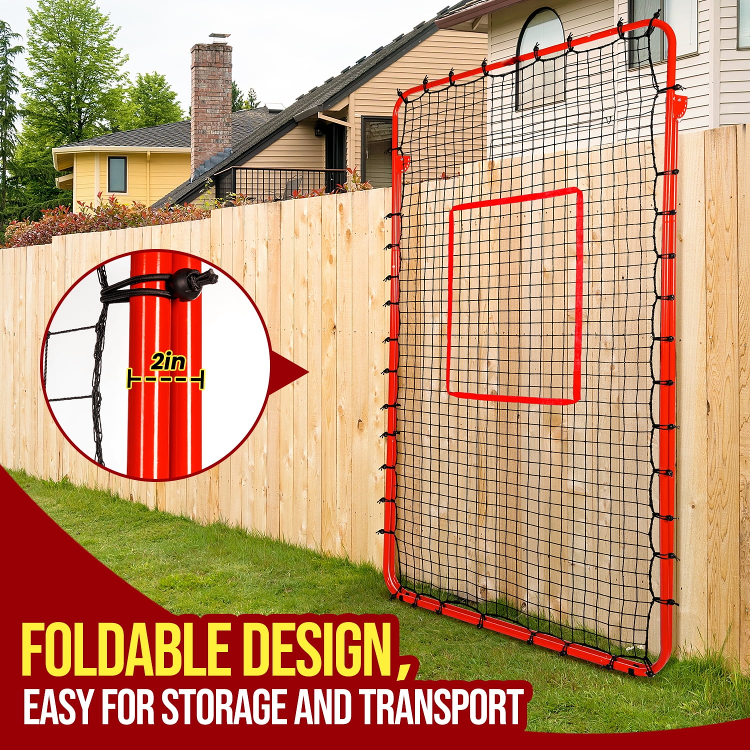 7x4FT Volleyball Rebounder Net,Angle Adjustable Volleyball Training Equipment for Hitting,Blocking,Serving,Setting
