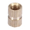 thumbnail image 3 of 10pcs M6 Brass Cylinder Knurled Round Molded in Insert Embedded Nuts (M6*12L*8.3MM), 3 of 4