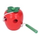 thumbnail image 2 of Juguete de roscado de madera, juguetes educativos de aprendizaje seguro para comer manzana, juguete para niños y niñas, 2 of 9