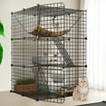 Dextrus 3Tier Cat Cage, Metal Kennel with XL Hammock for Cats, Ferrets