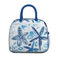thumbnail image 2 of Lunch Bag Lunch Box for Women Reusable Insulated Lunch Bags,Water-Resistant Watercolor Blue Ocean Sea Star Cooler Lunch Tote Bag, Large Capacity for Work Travel Picnic, 2 of 6