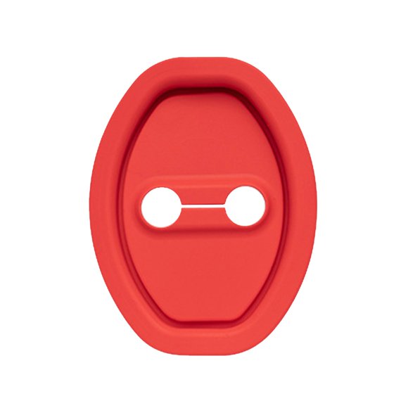 Red D Red Car Door Lock Buckle Protective Cover Silicone Shock Absorbing Cushion Thickened Anti Rust Sticker Eight Pieces Set