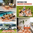 thumbnail image 3 of Orange Starfish Coastal Outdoor Rug 3x5 Ft, Non Slip Washable Area Rug, Shell Coral Summer Beach Nautical Ocean Patio Rugs Carpet Runner, Large Floor Mat for Indoor/Outdoor Deck Porch Camping, 3 of 8