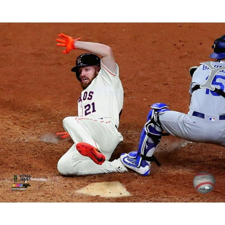 1989 World Series Game - Derek Fisher scores the game winning run Game 5 of the 2017 World Series Photo Print