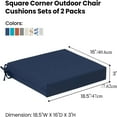 thumbnail image 2 of Strickland Home 18.5" x 16" Outdoor Dining Chair Cushions, Patio Garden Cushion, 2 Count, 2 of 5