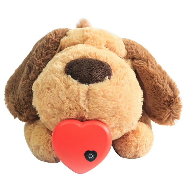 Soft Plush Puppy Behavioral Aid Toy Living Room Dogs Cats Bedroom With Heartbeat - Walmart.com