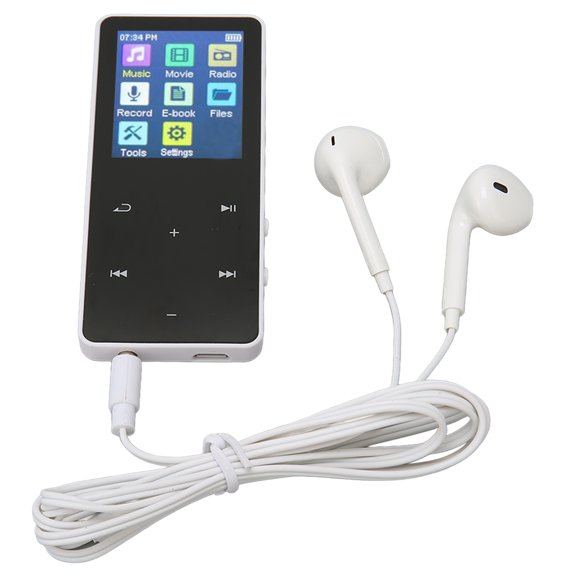 Lecteur MP3 MP4 Écran Tactile 1.8 Pouces 5.0 8 Go Mémoire 128 Go Extensible Qualité Sonore HiFi Sans Perte Lecteur de Musique Multifonctionnel pour Sports