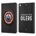thumbnail image 1 of Head Case Designs Officially Licensed NHL Edmonton Oilers Puck Texture Leather Book Wallet Case Cover Compatible with Apple iPad 9.7 2017 / iPad 9.7 2018, 1 of 6
