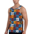thumbnail image 2 of Salouo colorful plaid Dinosaur for Men's Tank Tops,Sleeveless Muscle Shirts for Men Quick Dry Workout Tank Top Gym Muscle Tee Fitness Bodybuilding Sleeveless T Shirt-Medium, 2 of 7