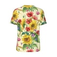 thumbnail image 2 of Daiia Sunflower Cornflower Poppy Mens Baseball Jersey Button Down Shirts Short Sleeve Sports Uniforms-XX-Large, 2 of 9
