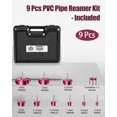 thumbnail image 2 of Kit escariador de tubos de PVC compatible con RESHARK con taladros de 1/2 pulgada, 9 piezas, 2 of 7