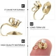 thumbnail image 4 of 2pcs Clip on Earring Converter Crystal Coil Earring Clip Backs Painless Copper Earring Components Components for DIY Non Pierced Ears Earring Accessories 4MM Golden, 4 of 5