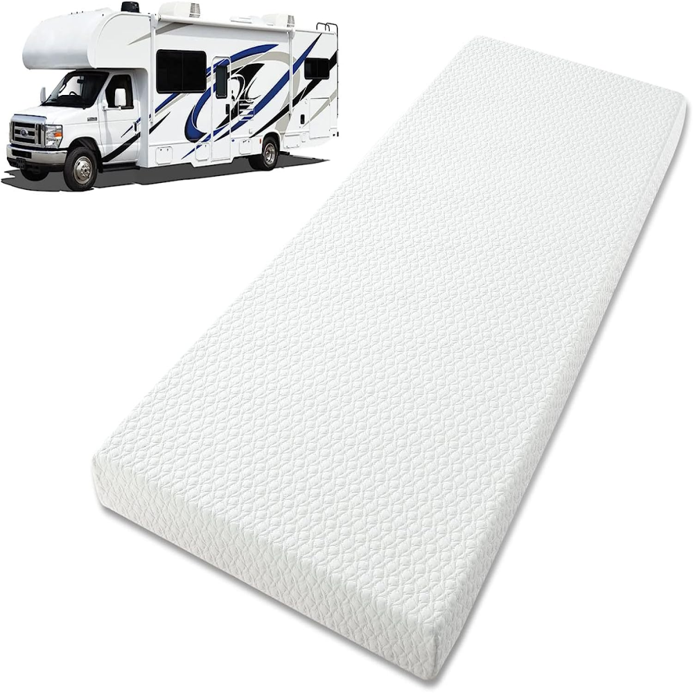 RV Bunk Mattress Topper (34" x 75") 4Inch Medium Firm Memory Foam