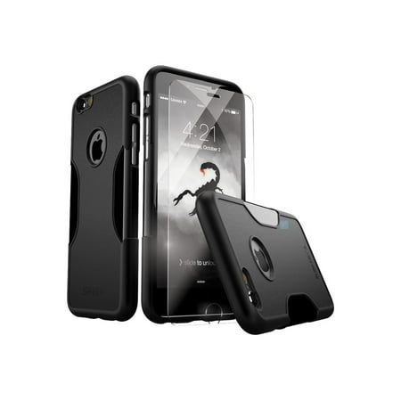 SaharaCase - Case with Glass Screen Protector for Apple® iPhone® 6 and 6s - Clear/Aqua