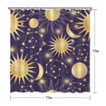 thumbnail image 5 of Gothic Shower Curtain Set - Dark Celestial Moon & Star Print, Mystical Cosmic Bath Decor, Waterproof Polyester 72"Wx72"L, Goth Aesthetic Gift, 5 of 5