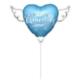 thumbnail image 1 of Globo Corazón Feliz Cumpleaños Celestial 20 cm con Alas, 1 of 5
