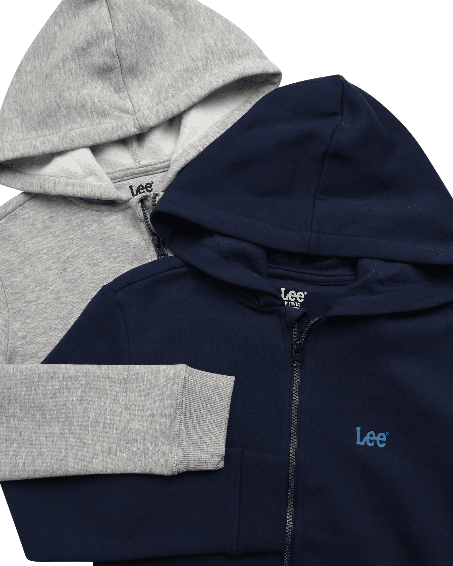 Lee Boys Zip Up Hoodie Lightweight Soft Hooded Sweatshirt for Boys Plain Hoodies 2 or 3 Pack