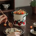 thumbnail image 5 of Tableware rack drain, retro cherry spoon, spoon, pot clamp, kitchen utensil, stick, can, storage box, with 4 grille metal bucket trays, 5 of 5