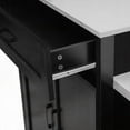 thumbnail image 4 of Îlot de Cuisine de Rangement Double avec 2 Prises CA et Port Usb et Table à Manger Extensible pour 2 à 6 Personnes, 4 of 26