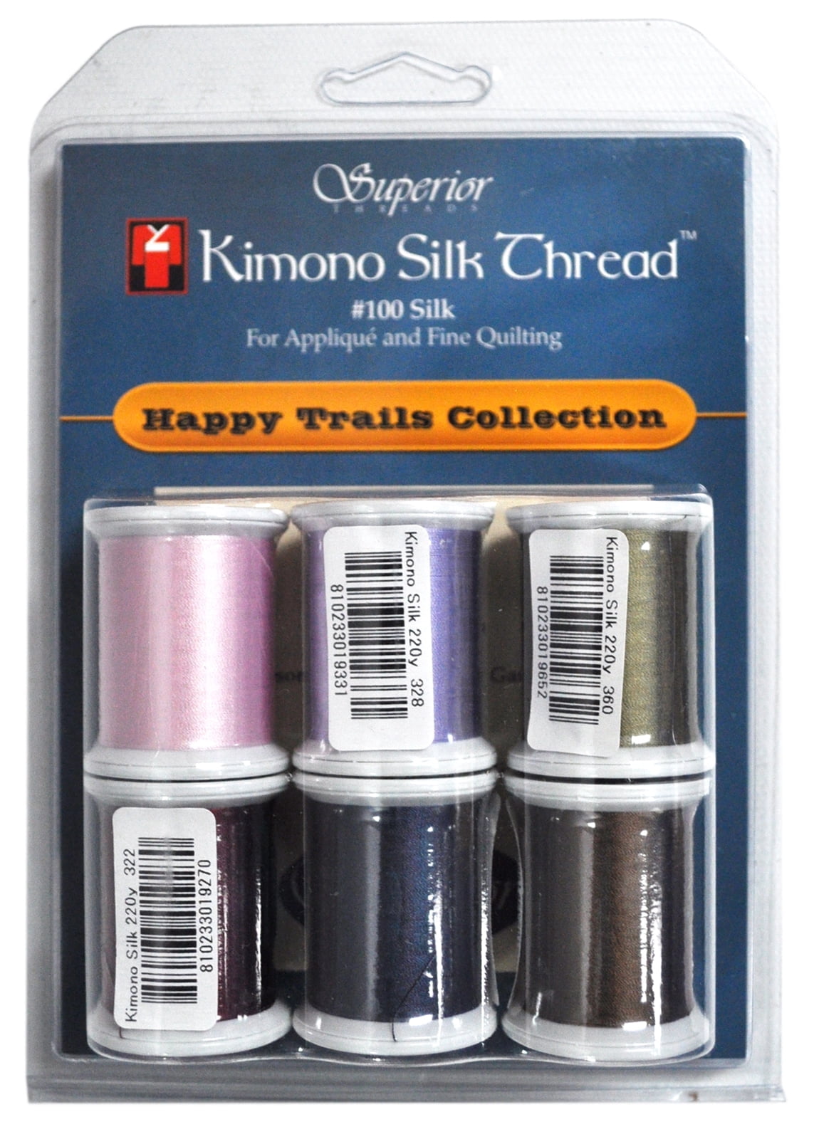 Superior Threads Kimono Silk Thread Set Happy Trails Collection 6 Spools