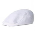 thumbnail image 3 of Scally Cap, Comdrip 1 Pieces Newsboy Men's Hat Cotton Soft Stretch Fit Men Cap Cabbie Driving Hat for Men Mens Hats White One Size, 3 of 6