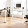 thumbnail image 1 of Scranton & Co Engineered Wood 60W L-Shaped Standing Desk in Natural Elm, 1 of 7