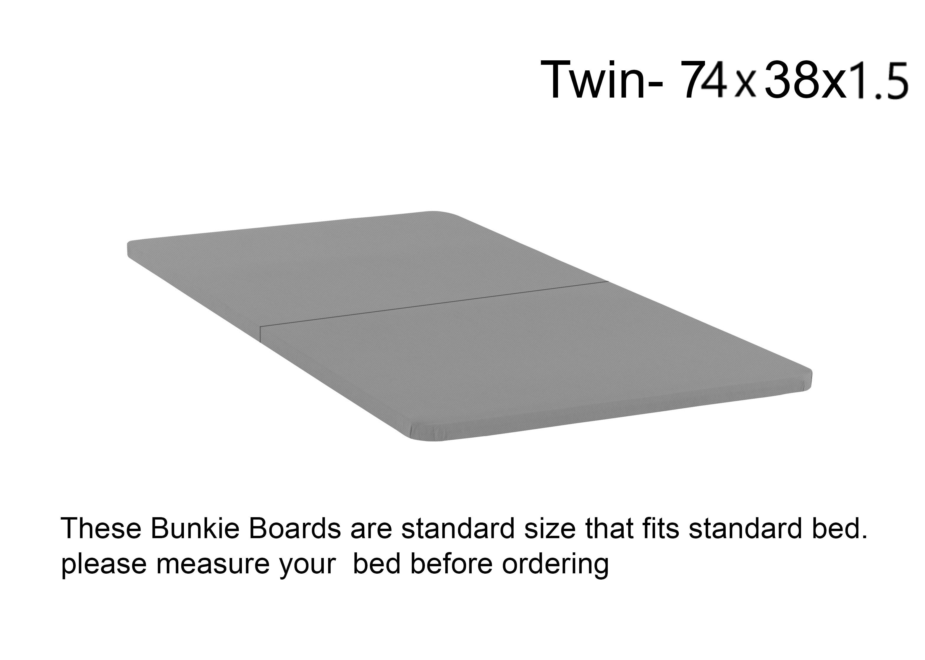 Bunkie Board Split Support Size 1.5" Twin Super Strong Spine Position Blood Flow 