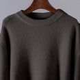 thumbnail image 4 of Women Oversized Sweaters, Loose Lantern Long Sleeve Fall Crewneck Casual Soft Knit Loungewear Fashion Pullover Blouse Tops Gray One Size, 4 of 6