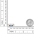 thumbnail image 6 of Gem Stone King 925 Silver and 10K Yellow Gold Swiss Blue Topaz Blue Sapphire and White Lab Grown Diamond 3 Stone Engagement Ring for Women (0.68 Cttw, November Birthstone, Size 5), 6 of 6