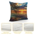 thumbnail image 4 of Orinice Sunset Lake Tree Graphic Decorative Cushion Throw Pillow Cover for Home Couch Living Room Sofa Square Pillow Case 1PC 20x20in, 4 of 5