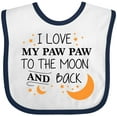 thumbnail image 3 of Inktastic I Love My Paw Paw to the Moon and Back Boys or Girls Baby Bib, 3 of 4
