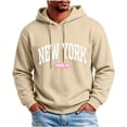 thumbnail image 3 of MXALUOB Hooded Sweatshirts for Men Letter Graphic Warm Fashion Pullover Drawstring Drop Shoulder Fall Winter Hoodies Casual Streetwear, 3 of 6