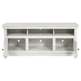 thumbnail image 3 of Ayne TV Stand Media Cabinet, 2 Doors and 4 Shelves, White Wood 60 Inch, 3 of 5