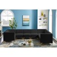 thumbnail image 4 of Meridian Furniture Alina Sectionnel Modulaire en Velours Noir, 4 of 16