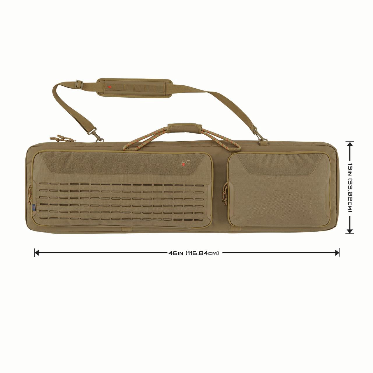 Tac-Six™ 46" Lockable Rifle Soft Case, Molle Front, Coyote