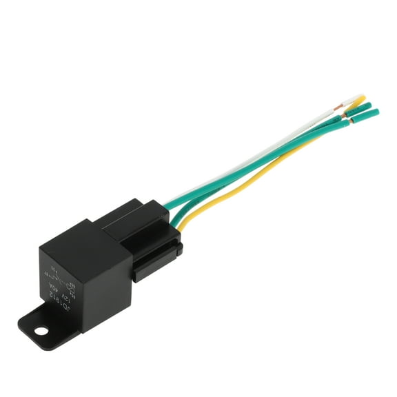 Unique Bargains 4 Pins 12V 40A Auto Relay with Plastic Hanging Hole with Harness Socket Waterproof Car Relay 1 Pc
