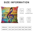 thumbnail image 5 of Heduofu Farmhouse Decorative Outdoor Throw Pillow Covers for Couch Sofa Bed Colorful Collage with and The Violin Clef Pillow Cover Modern Decor Pillow Case White, 5 of 5