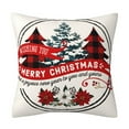 thumbnail image 5 of 4PCS Farmhouse Vintage Christmas Decorative Throw Pillow Covers, Christmas Tree Merry Christmas Snowman Wreath Cushion Covers Pillowcase for Outdoor Home Couch, 5 of 5