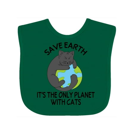 

Inktastic Save Earth It s the Only Planet with Cats with Black Cat Gift Baby Boy or Baby Girl Bib