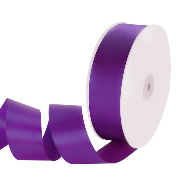 Cinta de satén Isaspire, color morado, 3,8 cm x 91 m, para manualidades