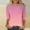 Hot Pink, variant on TAGOLD Womens 3/4 Long Sleeve Summer Tops, Fashion Women's Spring Printed Mid-length Sleeves Round Neck Casual Tee Tops