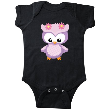 

Inktastic Cute Pink and Purple Owl Gift Baby Girl Bodysuit