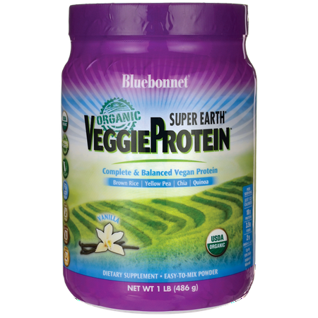 Super Earth VeggieProtien Vanilla by Bluebonnet - 1 (Best Protein Nuts And Seeds)
