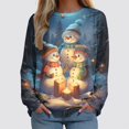 thumbnail image 2 of Futezty Womens Long Sleeve Tops Christmas Print Sweatshirts Fall Pullover Crewneck Soft Elegant Shirts Boho for Women, 2 of 5