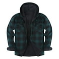thumbnail image 4 of FDGIU Men's 2025 Plaid Flannel Jacket - Fleece Lined Full Zip Hoodie with Pockets, Winter Coat & Outdoor Workwear Casual Fall Winter Wear, 4 of 5