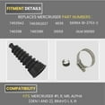 thumbnail image 2 of Shift Cable Boot Bellow Rubber Seal for Mercury MerCruiser Stern Drives Alpha Gen I & II, Bravo I, II & III by FASWORX, 2 of 4